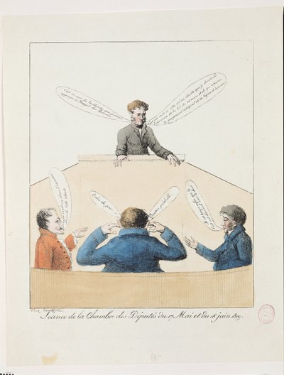 Riunione della Camera dei Deputati dal 17 maggio al 18 giugno 1819 da French School